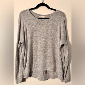 Rag & Bone Heather Gray Long Sleeve Box Pleat Knit Top – Size Medium